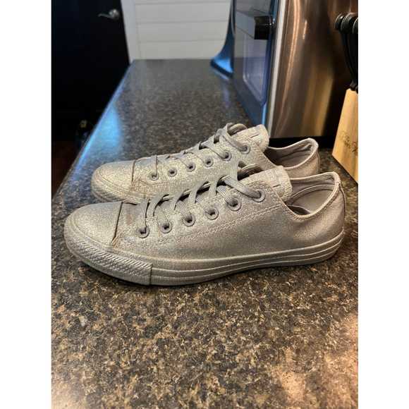 Converse Chuck Taylor All-Star Lifestyle Low Top Sparkling Silver - Picture 5 of 12